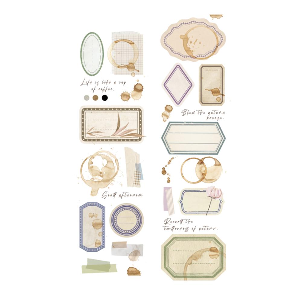 

200 см/рулон матовая лента PET с белыми чернилами серия Coffee Shop литературный стиль Ins руководство DIY декоративные наклейки B