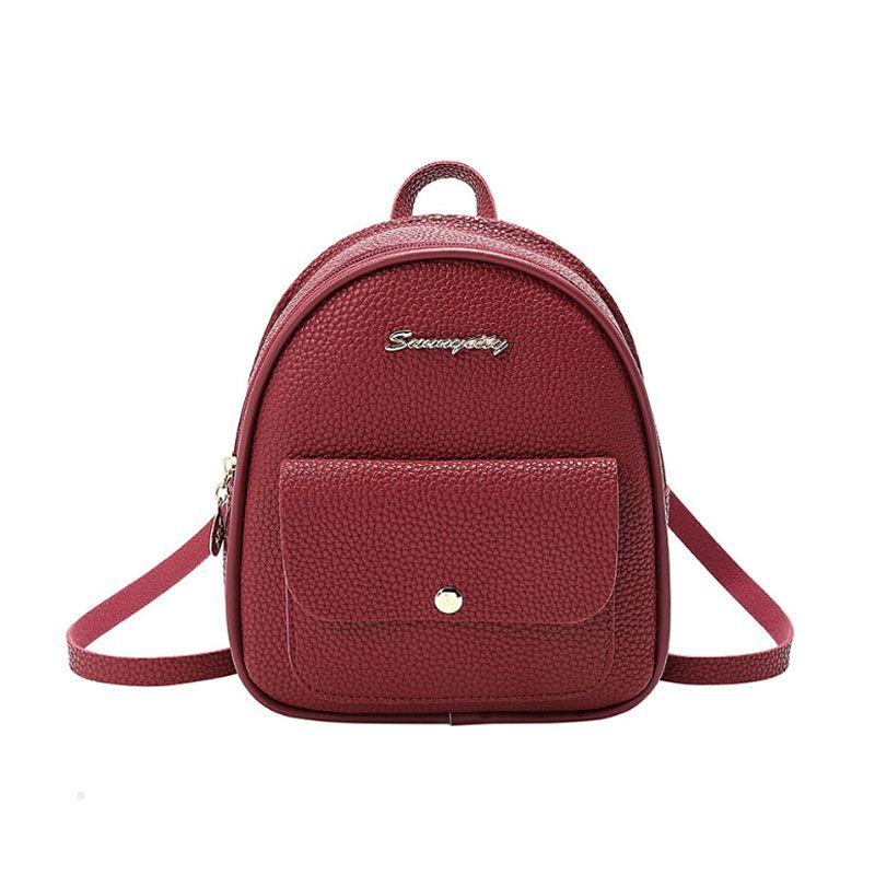 Шикарный женский мини-рюкзак из искусственной кожи для путешествий и школьниц