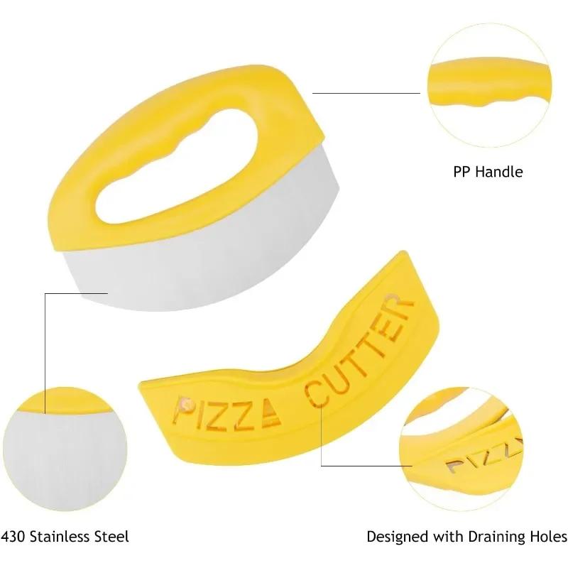 1 Stainless Steel Pizza Knife, Easy To Clean and Safe Covered Slicer