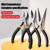 4/5/6 Inch Mini Long Nose High Precision Wire Cutters Anti-slip Handle Design Multi-function Electrician Repair Hand Pliers