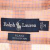 Ralph Lauren Check Pattern Long Sleeve Button Down Shirt M Orange Men's Used