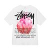 Grenzüberschreitende europäische und amerikanische Trendmarken, eine Vielzahl bedruckter Herren- und Damen-Kurzarm-T-Shirts, 220 Gramm lockere Streetwear-T-Shirts