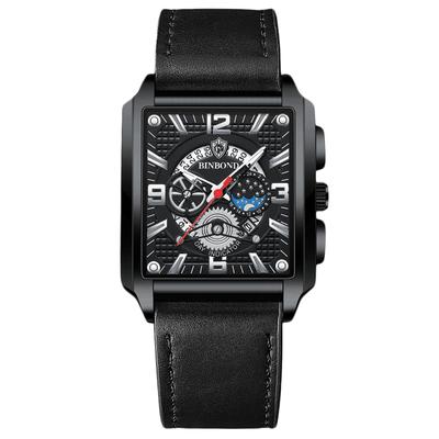RORIOS Men's Square Watch with Metal Strap, Classic Business Watch with Date Display, Quartz Movement, Water Resistant, Luminous, Lightweight,
