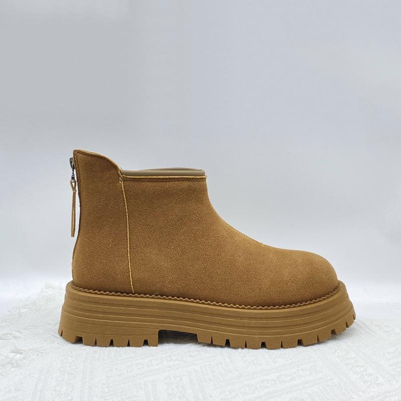 

thick-soled snow boots women s velvet Martin boots new winter cotton boots thermal cotton shoes short boots 40 верблюд