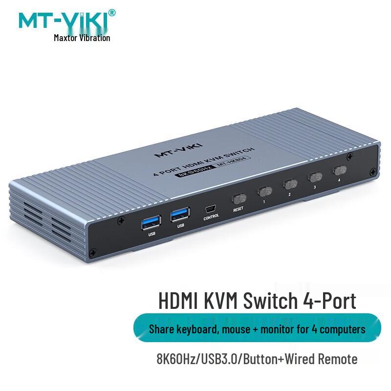 

MT-viki 8K HDMI 2.1 4-Port KVM Switch