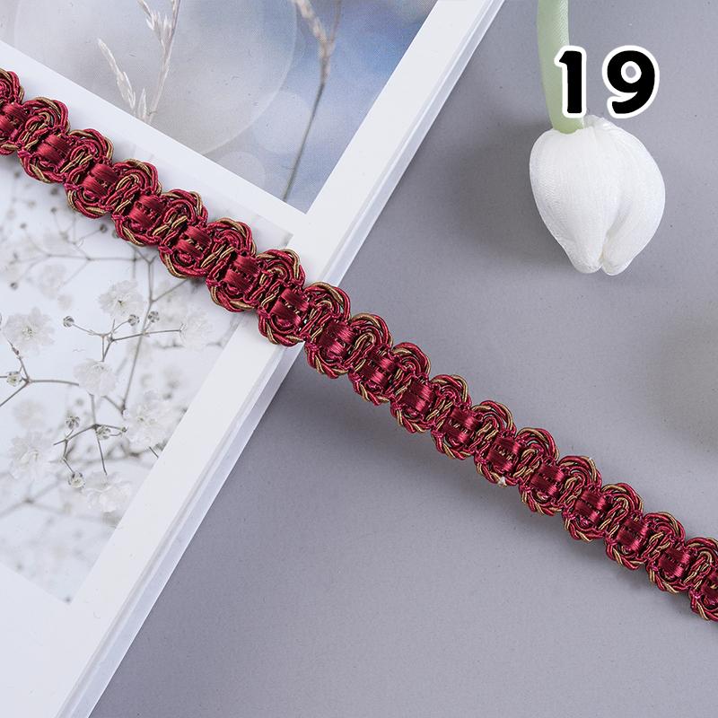 12 Meter Braided Lace Trim Fabric Fringe 1.5cm Width Lace Ribbon Apparel Curtain Diy Sewing Accessories Upholstery Decor Crafts