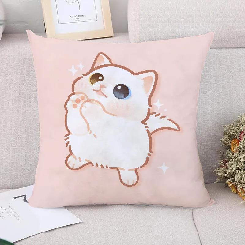 Cute Cat Decorative Pillowcase Living Room Office Home Pillowcase Car Ornaments