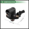Motorkühlmittelthermostatgehäuse-Baugruppe Ersatz für Mini Cooper 2002-2008, 11537512733 Kunststoff Schwarz 1 Stück