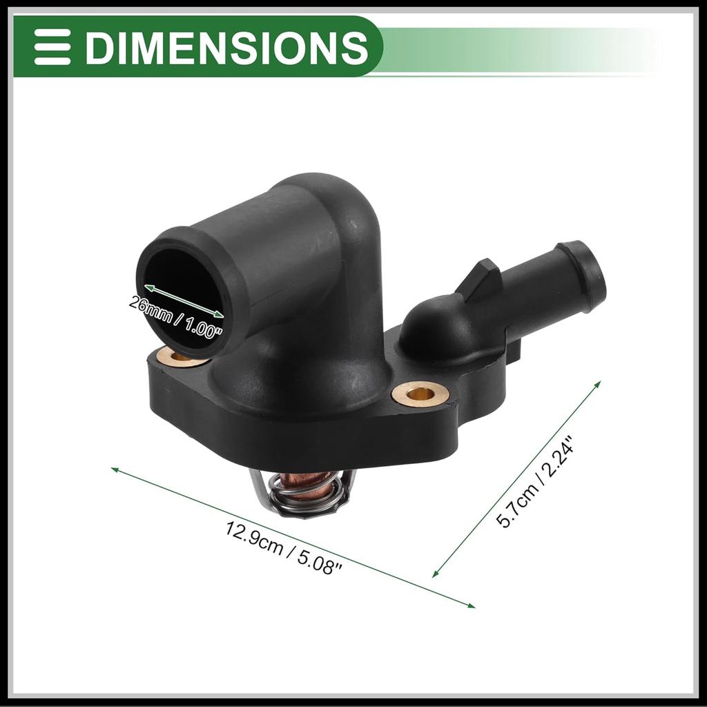 Motorkühlmittelthermostatgehäuse-Baugruppe Ersatz für Mini Cooper 2002-2008, 11537512733 Kunststoff Schwarz 1 Stück