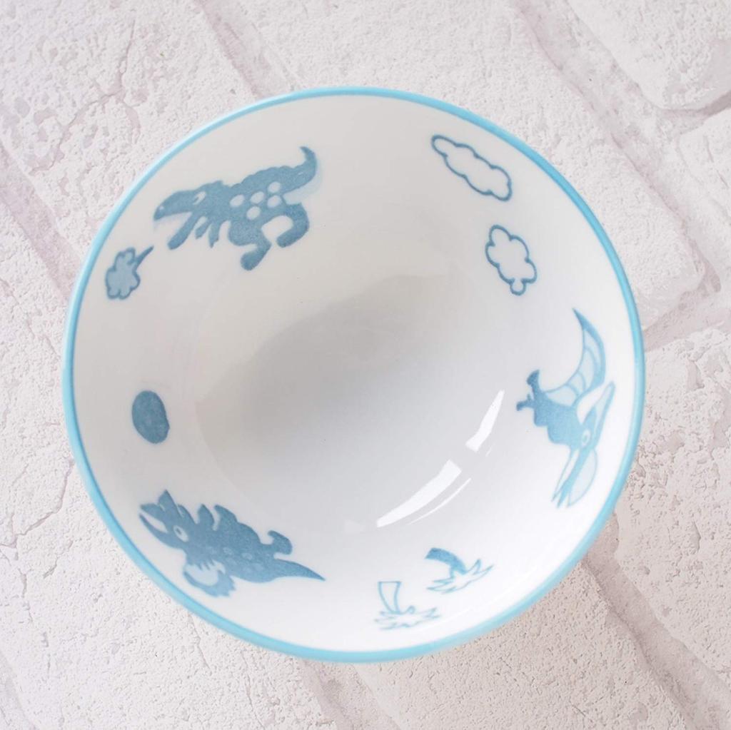 Minoru Pottery Children's Dinosaur Bowls, 10.8cm Diameter, Set of 2, 4965583758518