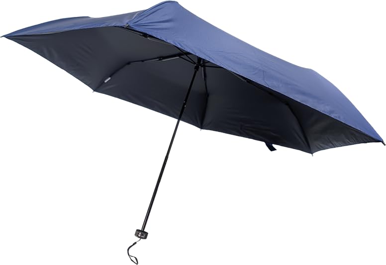 Rose Sangyo 60cm Lightweight Folding Umbrella for Sun and Carbon 61601202 Men's Rain, Fiber, Navy,