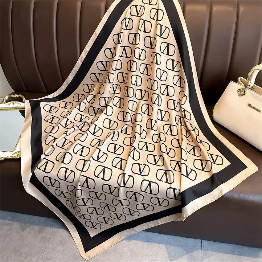 70 Silk Scarf: High-End Korean Style, Versatile Professional Imitation Silk, Retro Printed Women's Scarf