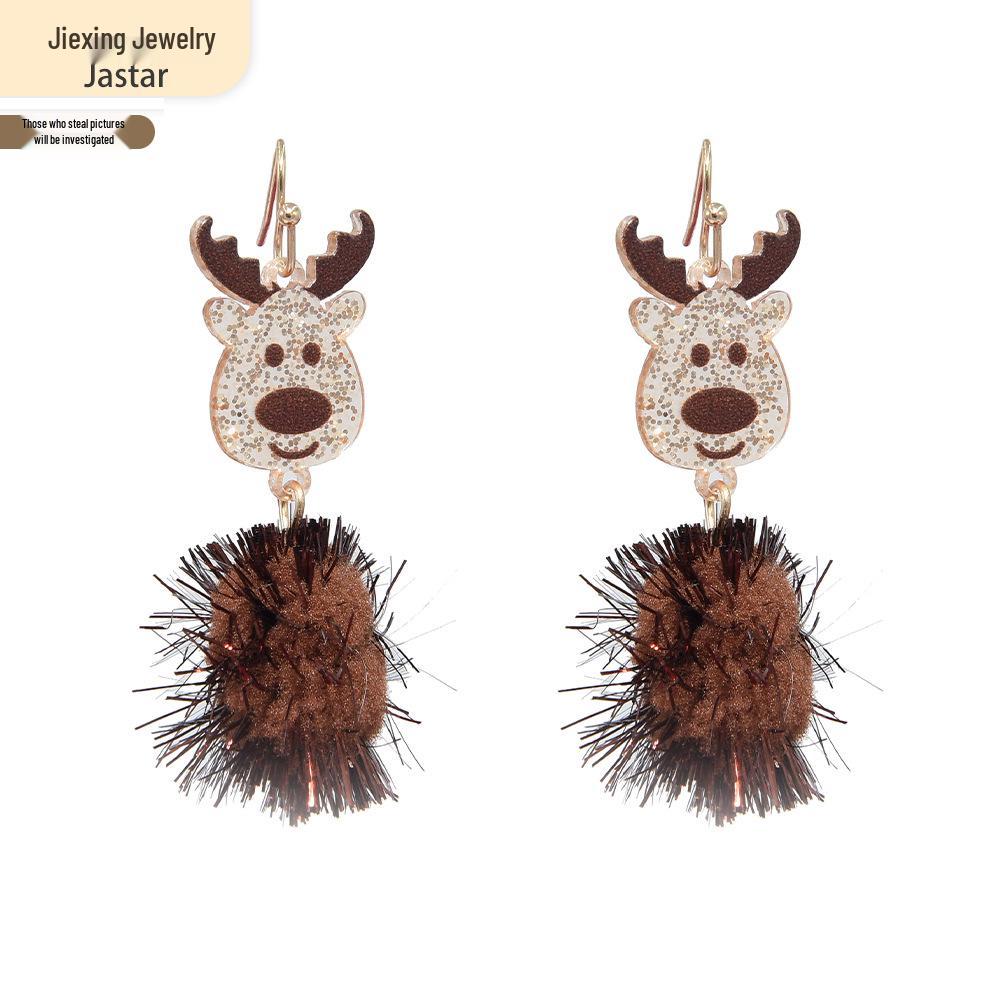 

Ретро Західні Лось Акрилові Різдвяні Сережки-пусети для Жінок