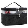 Large Capacity Double Layer Makeup Bag Portable Toiletry Bag with Compartment Travel Makeup Bag for Women Travel Essentials