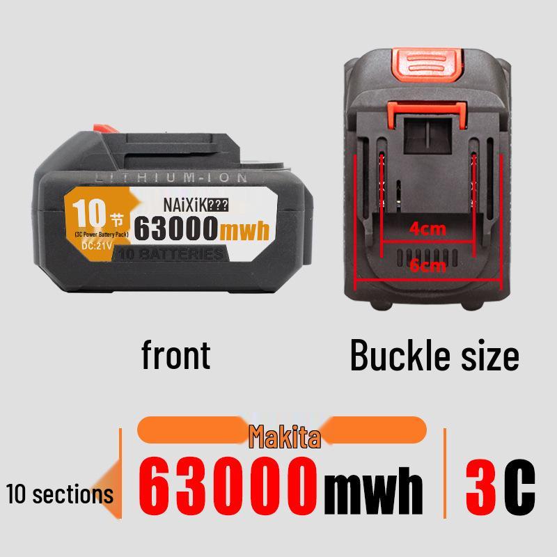 21В Электрический гайковерт Аккумулятор Совместим с инструментами в стиле Dayi Makita, Угловая шлифмашина, Цепная пила, Литиевый аккумулятор