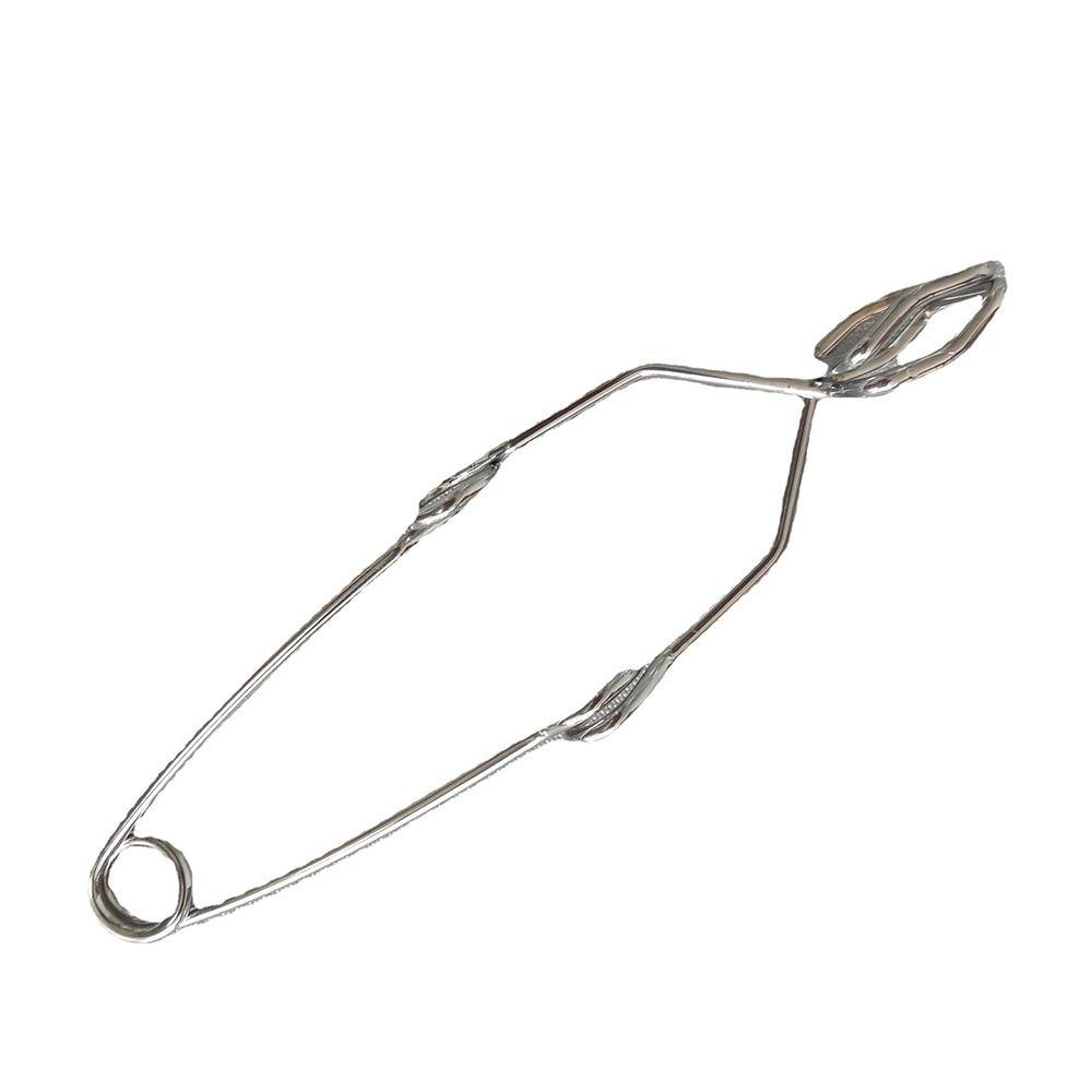 Clește Argintiu Laboratoare 14,5 cm Lungime cu Prinderi pentru Degete Durabil Clește pentru Tuburi de Test Experiment de Laborator