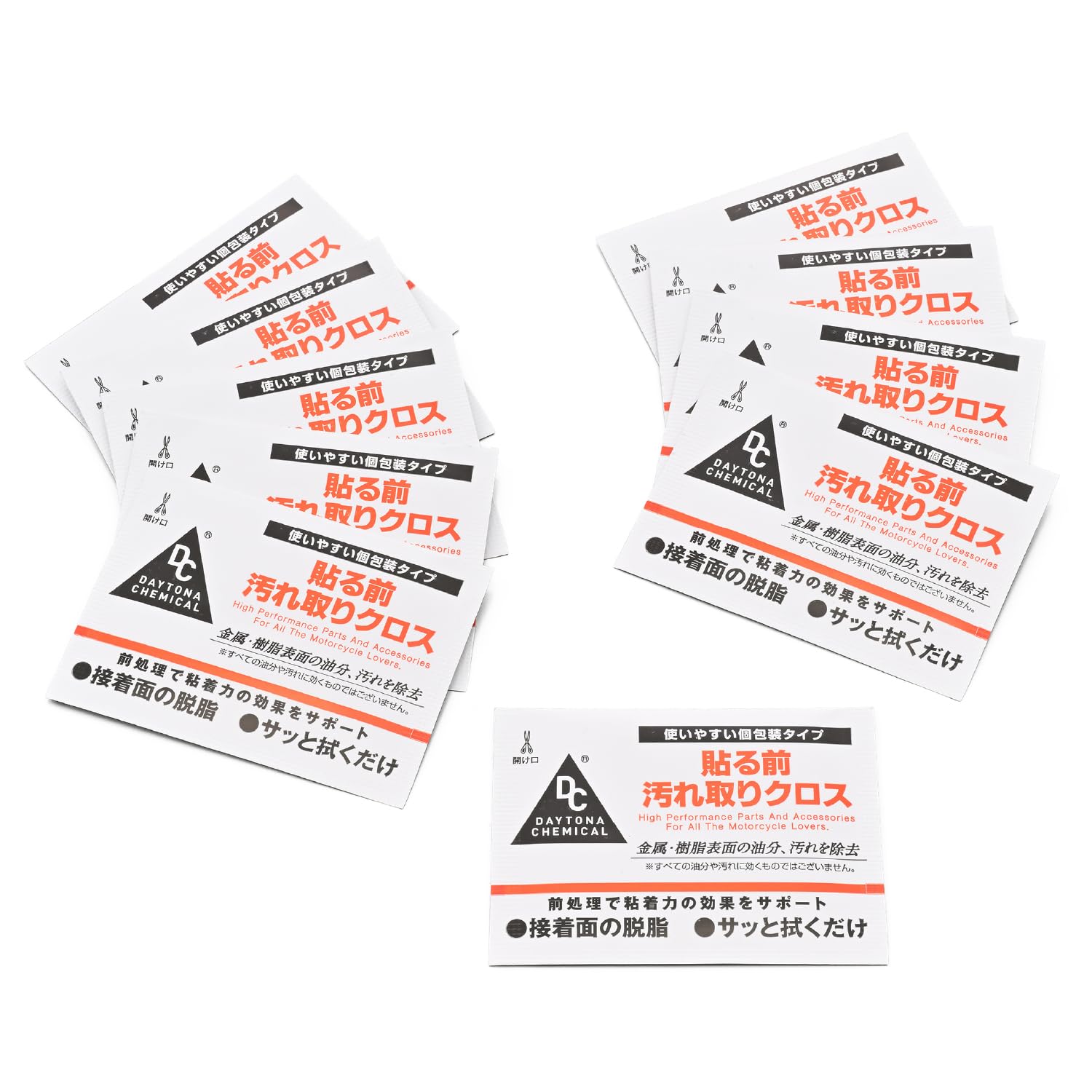 

Daytona 60766 Degreaser for Motorcycles, Individual Packaging, Dust Removal, Dirt Remover Cloth Before Sticking, Pack of 10