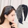 Cloth Wash Face Non Slip Wide Side Korean Head Wrap Lace Hairbands Women Hair Hoop Mother Headband