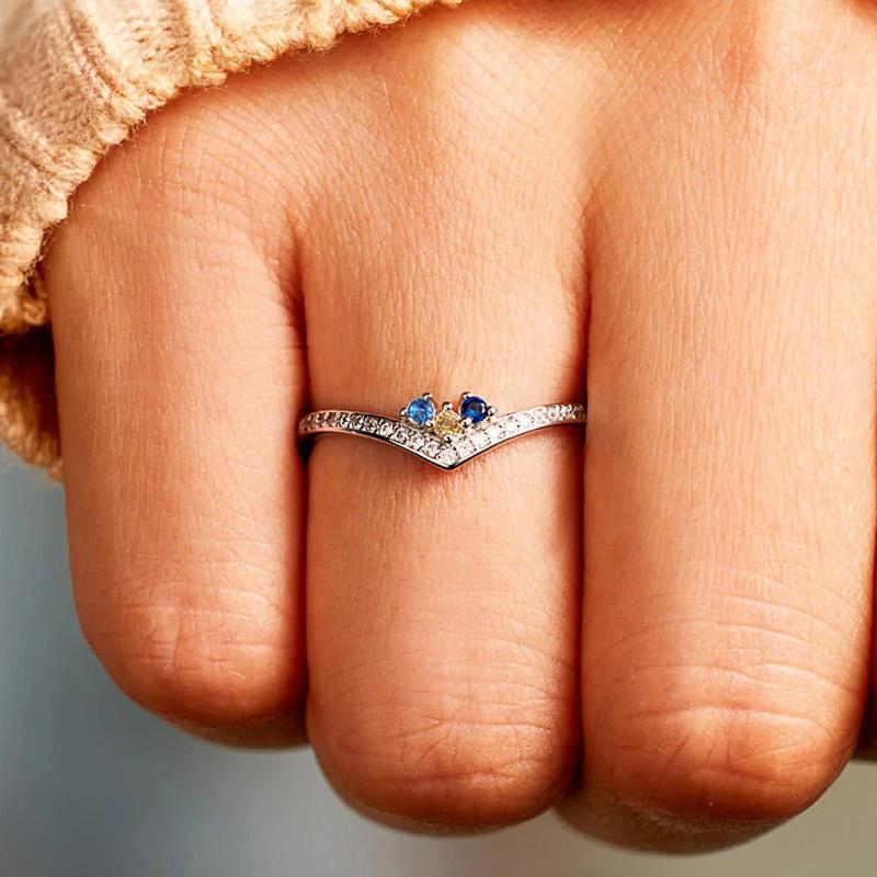 Huitan Elegant Women Ring Inlaid Micro Shiny CZ Fancy Female Accessories for Wedding Engagement Trendy Versatile Daily Jewelry