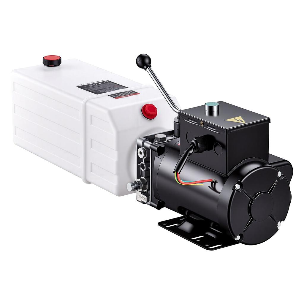 10L Hydraulic Pump, 2.2KW Hydraulic Dump Trailer Pump Single Acting, 22Mpa Max Relief Pressure, 6.3L/min Flow Rate, AC220-240V Hydraulic Power Unit