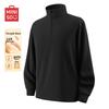 Men's Fleece Lined Stand-Up Collar Half-Zip Long Sleeve Tee