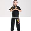 Kids Breathable Cotton Cycling Jersey Set Martial Arts Training Performance Uniform Short Sleeve Sport Tops Pants