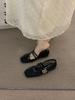 Hollow Black Temperament Mary Jane Single Shoes Female Gentle Mesh Fairy Bohemian Vacation Sandals