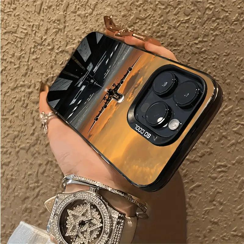 Cool aircraft runway take-off Phone case iPhone 15 Pro Max 11 12 13 16 14 Plus Silicone Shockproof Case Lens protector shell