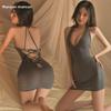 Manyan Sexy Hollow Halter Neck Lingerie Secretary Skirt Suit 8565