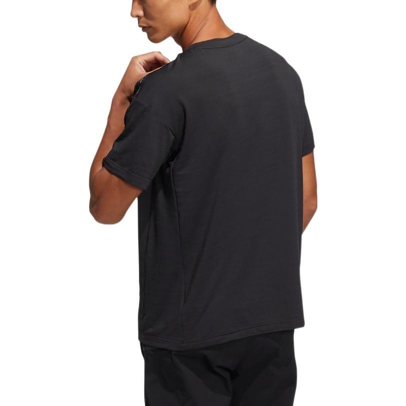 Adidas T Shirts Men's Black V Neck Moderate Straight Fit HE9940