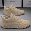 Męskie wiosenne codzienne trampki antypoślizgowe khaki robocze botki męskie buty krótkie buty mokasyny sznurowane Zapatillas Hombre