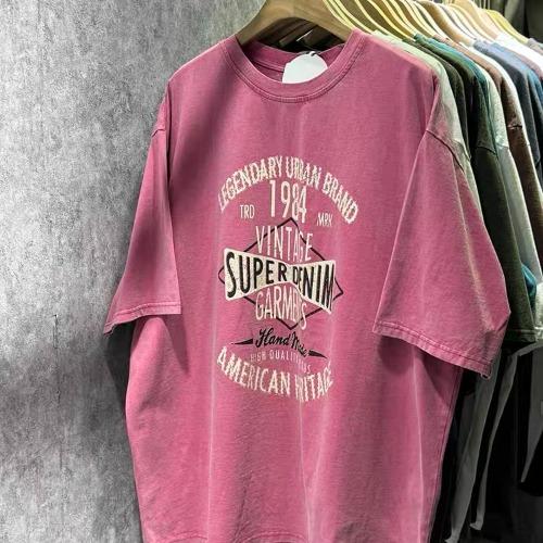 

Летняя винтажная футболка Waed оверсайз с принтом хлопок 00% женская модная ретро с коротким рукавом повседневная удобная футболка M