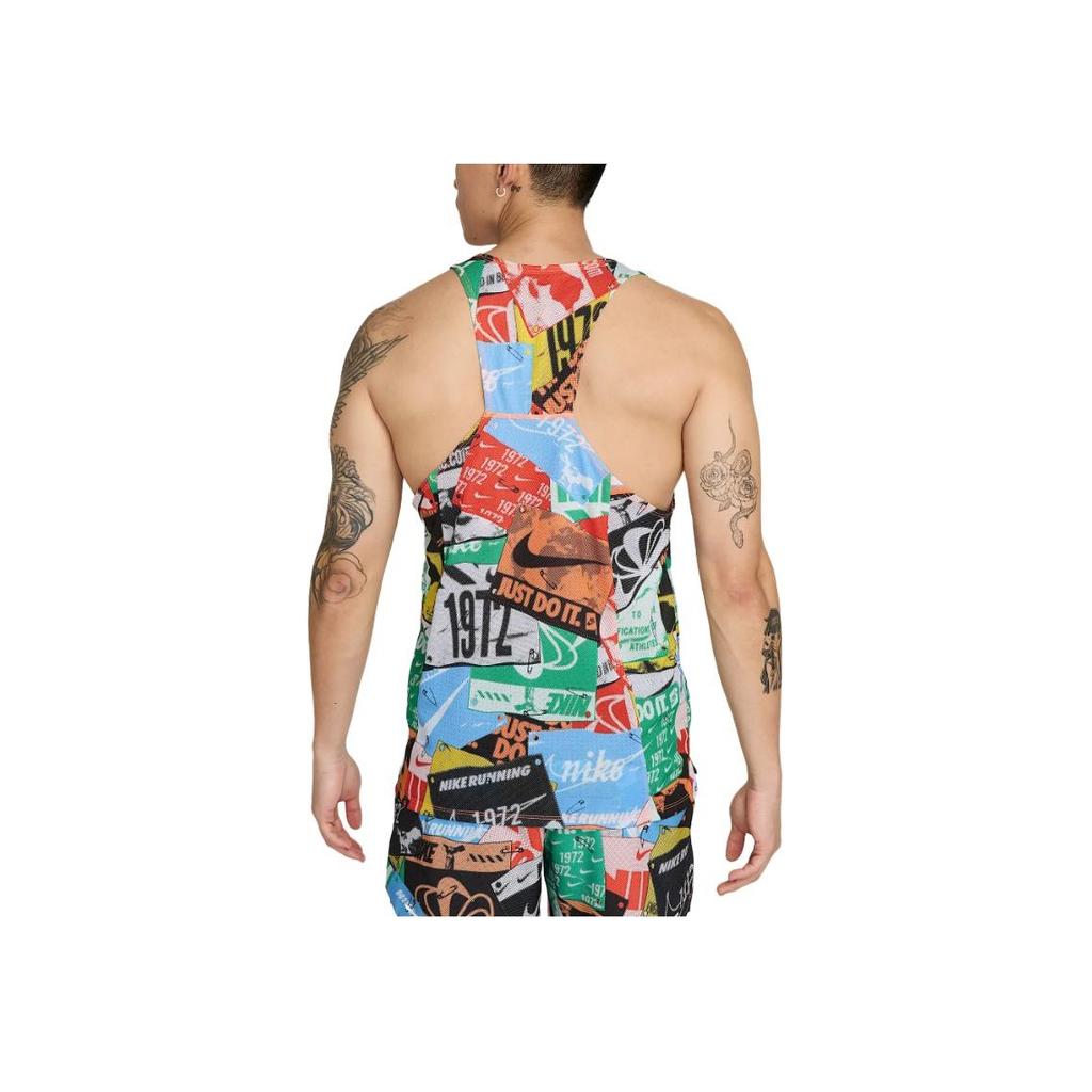 Nike Dri-FIT Fast Energy Slim Fit Breathable Comfortable Sleeveless Tank Top Men Tops Orange HJ4161-803