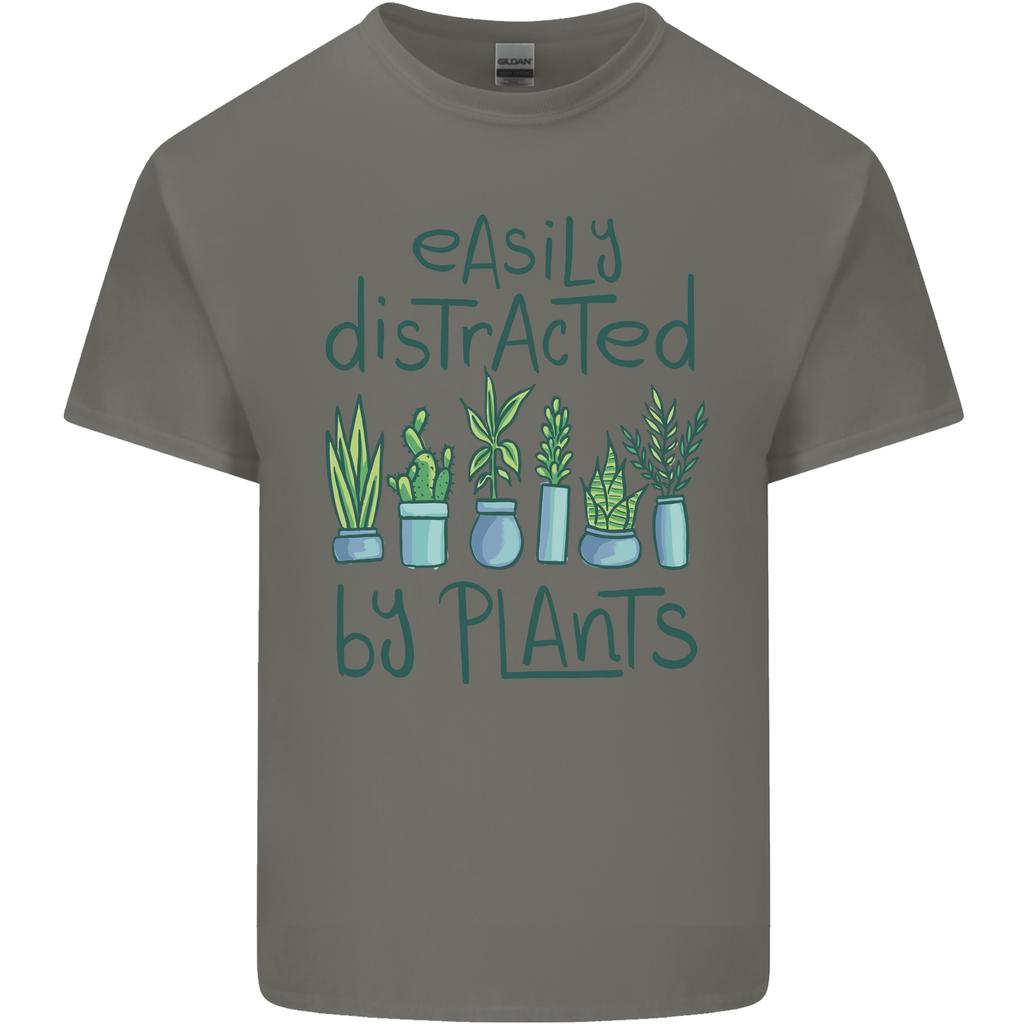 Easily Distracted by Plants Botanist Funny Unisexs Light Cotton TShirt