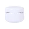 Auf Lager 20g Weiße Cremeschachtel mit Silberrand und Dichtung, 250g Kosmetik-Reiseglas