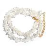 1 Strand 43cm Irregular Gravel Bead Choker Necklace Natural Stone Crystal Necklace Lobster Clasp Chain For Women Jewelry Gift