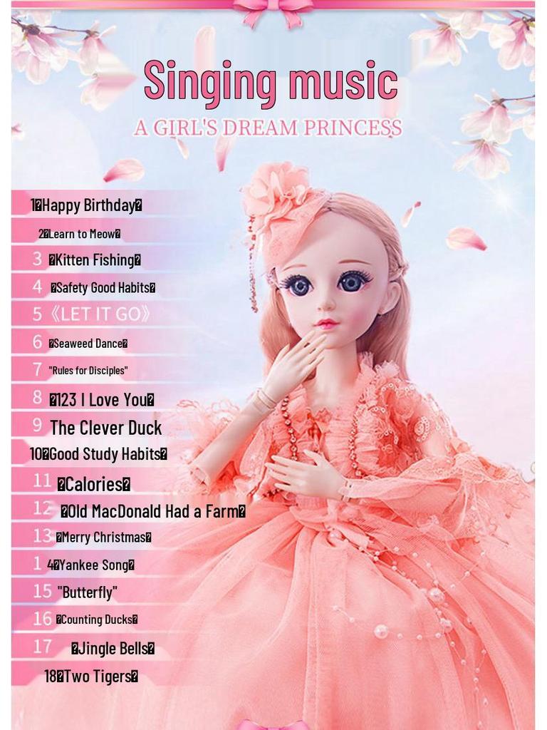 60cm Princess Dress-Up Doll Set for Girls - Perfect Birthday Gift