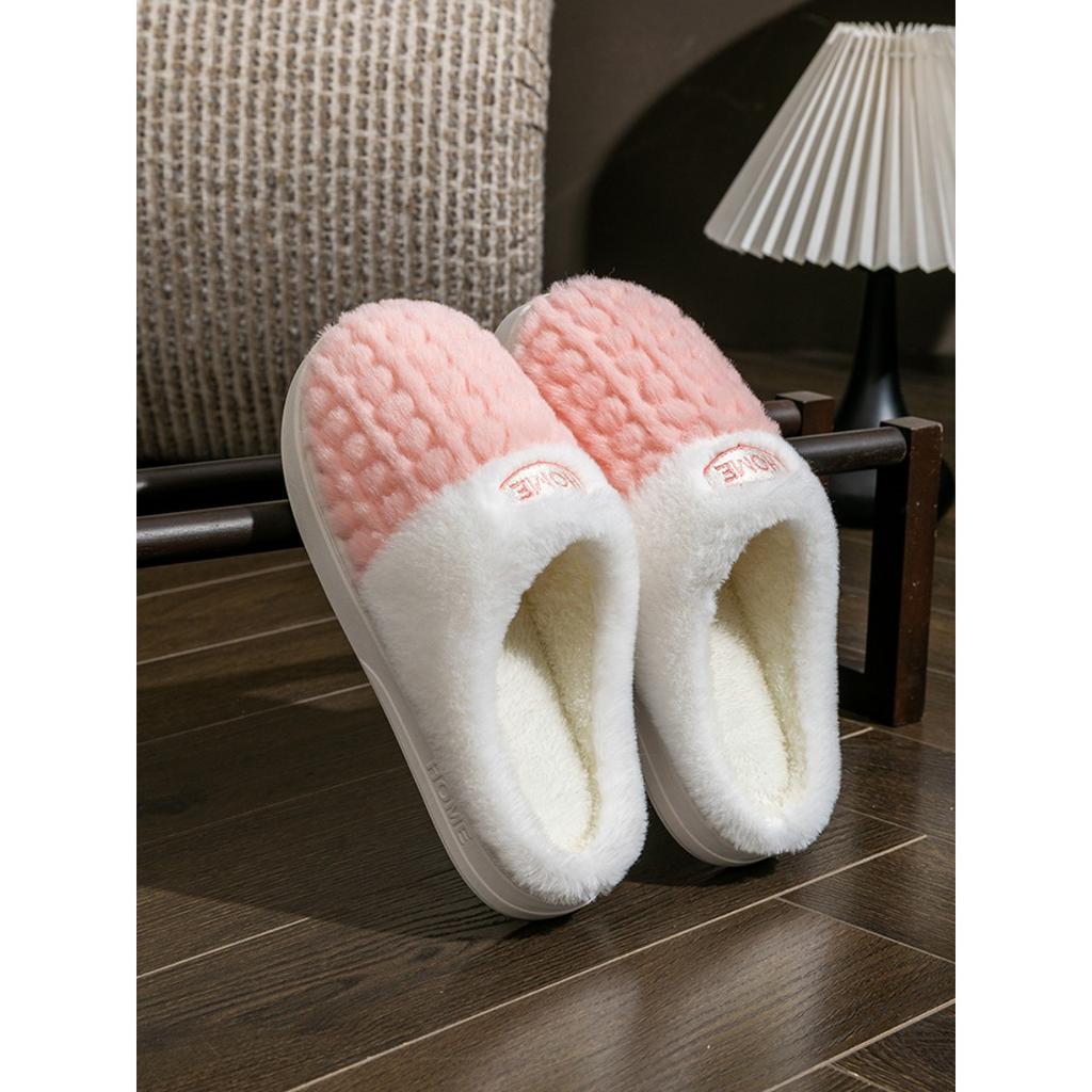 Cotton Slippers for Women in Winter, Anti Slip and Warm for Indoor Use, and Home Fur Slippers for Women