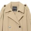 Womens Commuter Trench Coat Double-Breasted Elegant Style Mid-Weight Long Length XS-L Sizes