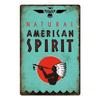 American Spirit Retro Metal Tin Sign Vintage Smoking Decor Wall Art