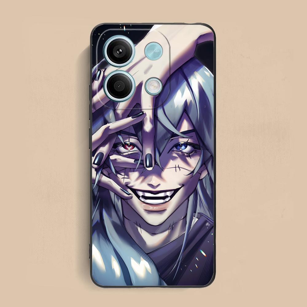 JJK Mahito Phone Case for Xiaomi Redmi 15 14 13 12 A5 3 2 1 C Plus 4G 5G Soft TPU Shockproof Cover