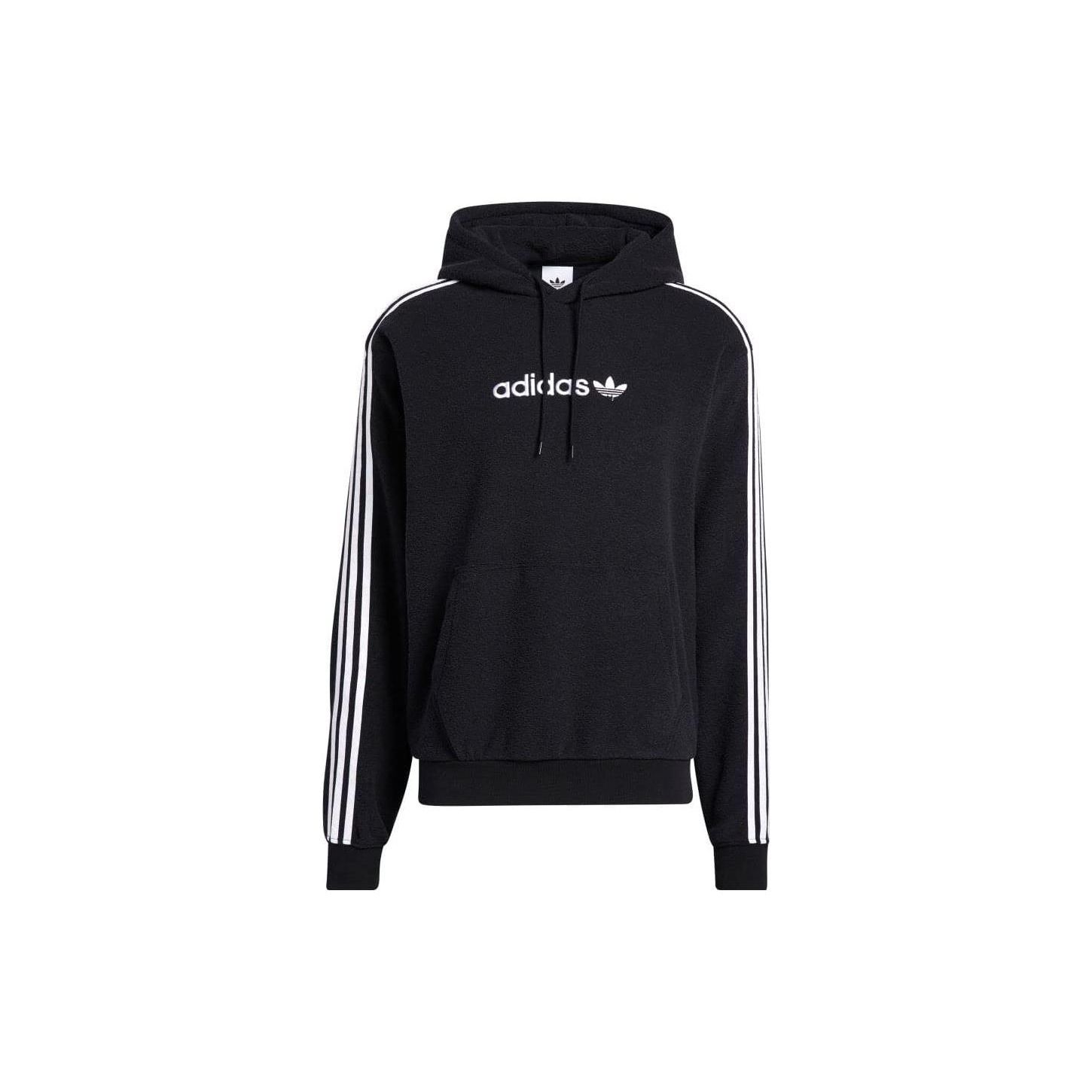 adidas Originals 3-Stripes Fleece Hoodie Unisex Black H31236 XL