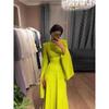 Fashion Wind Lotus Leaf Sleeve Half Turtleneck Dress Solid Color Lotus Leaf Sleep Dress