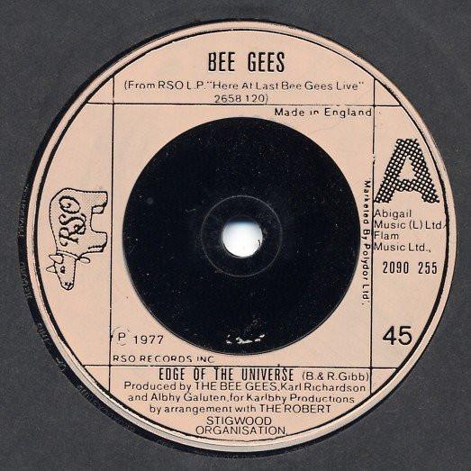 7inch Record BEE GEES - Edge Of The Universe 2090255 RSO 1977 UK Pop Used