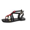 Fashion Ladies Shoes 2025 Summer New Open Toe Women's Sandals Plus Size Mixed Colors Buckle Strap Flat Sandal Outdoor Daily Casual Flats