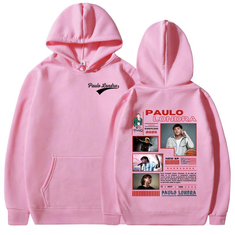 Rapper Paulo Londra Homerun Hoodies Men's Clothing Fashion Hip Hop Hooded Sweatshirt Fleece Oversized Pullover Hoody Streetwear