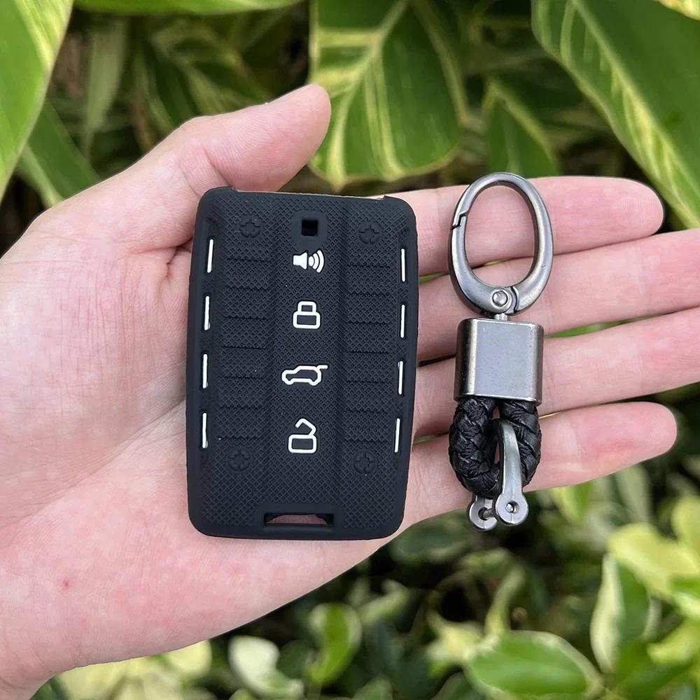 Genuine Leather Car Key Case Key Cover For Volvo S60 S80 V60 XC60 XC70 S60L V40 XC90 Car Keychain Remote Control Case 5 Buttons