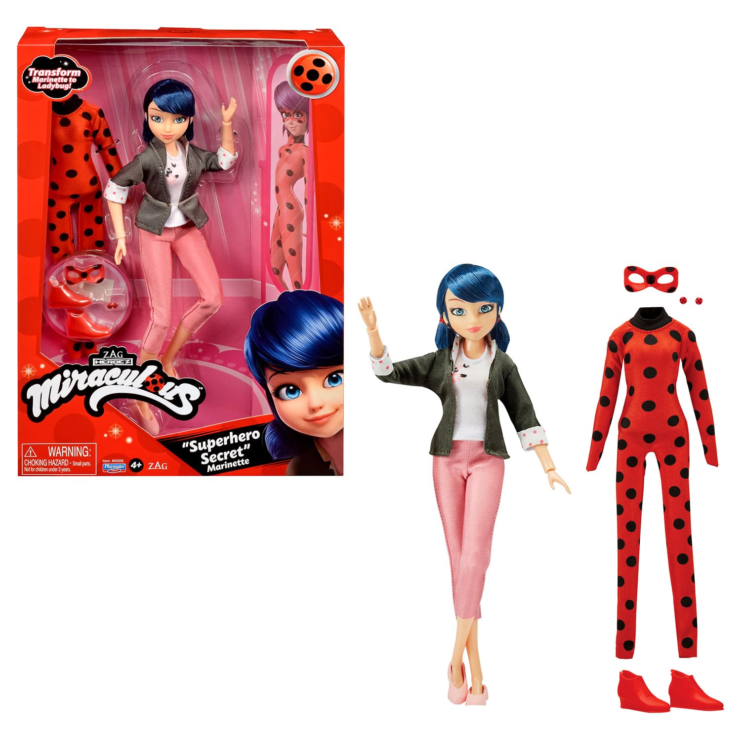 Miraculous Ladybug Cat Noir Superhero Secret Fashion Doll Ladybug Marinette Item & Dress-up