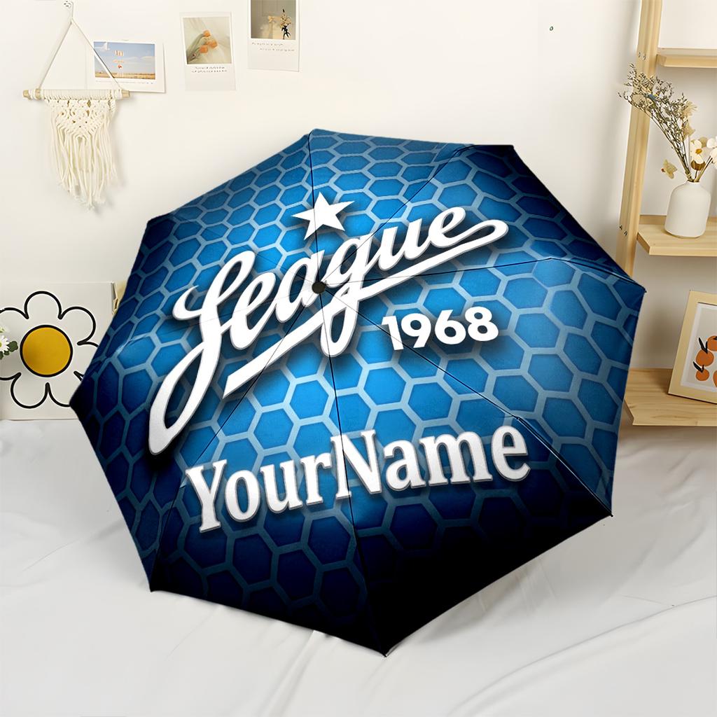 Fc Zenit Customize Your Name Umbrella Compact Travel Automatic Umbrella with 8-Rib Foldable Design for Outdoor Daily Use Fashionable