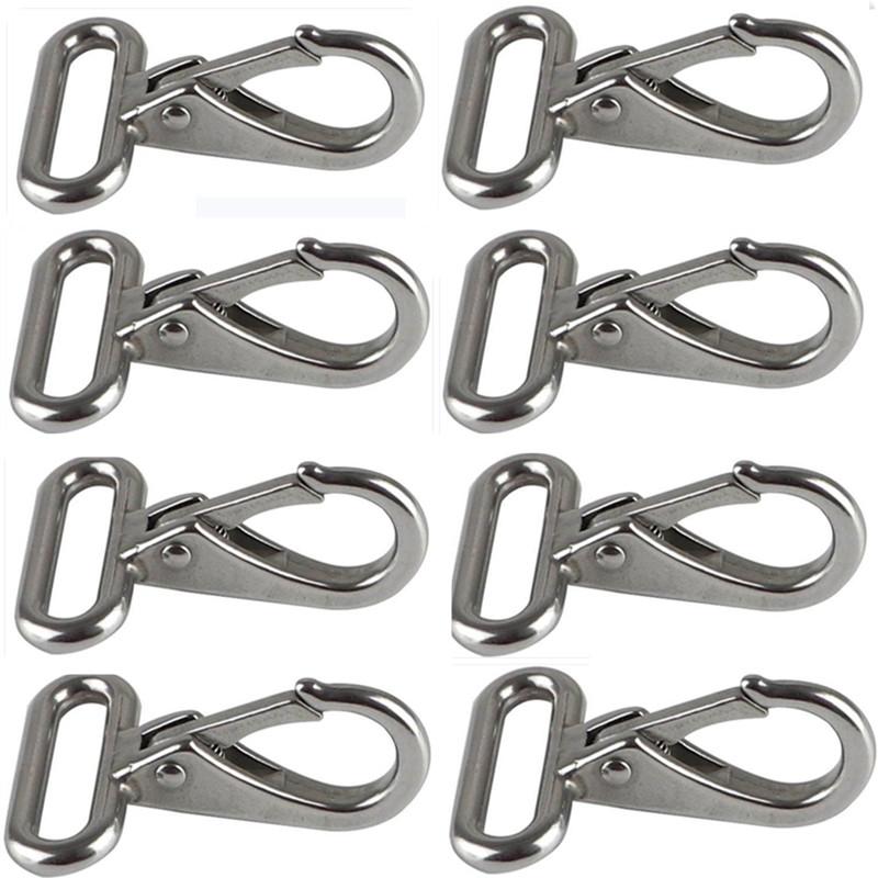 Stainless Steel Spring Hooks Square Ring Directional Hooks Fixed Hooks Braided Tape Hooks Luggage Buckle